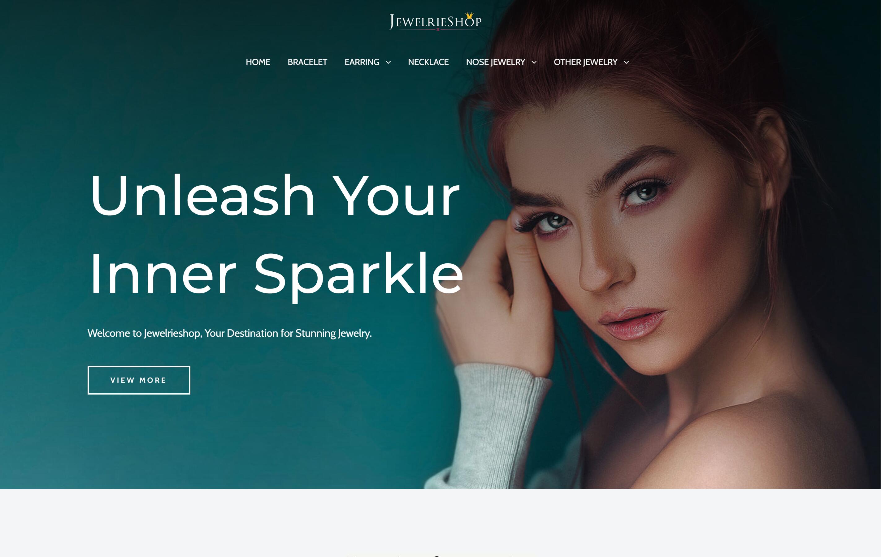 客戶網站設計的視覺效果展示案例：Jewelrieshop